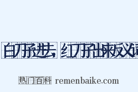 白刀子进去，红刀子出来反义词是什么意思的图片